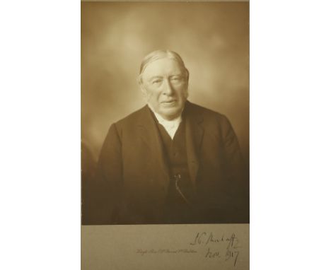 Photograph: Sir J.P. Mahaffy, a large Portrait Photograph, approx. 8" x 6" (20cms x 15cms), by Keogh Bros., mounted on board,