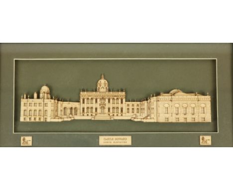 An unusual small scale Architectural three dimensional Diorama, of Castle Howard, North Elevation, approx. 12cms x 32cms (5" 