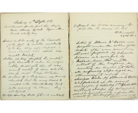 Dublin Interest: [Alderman W. Russell] Workman's Industrial Association, an interesting and detailed manuscript minute Book, 