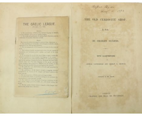 The Hyde Family CopyDickens (Charles).  The Old Curiosity Shop. A Tale. With Illustrations by George Cattermole and Hablot K.