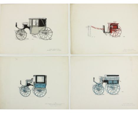 Coloured Plates: Horse Drawn Carriages &amp; Vehicles, A good collection of 24 varied coloured illustrations, from Coach Buil
