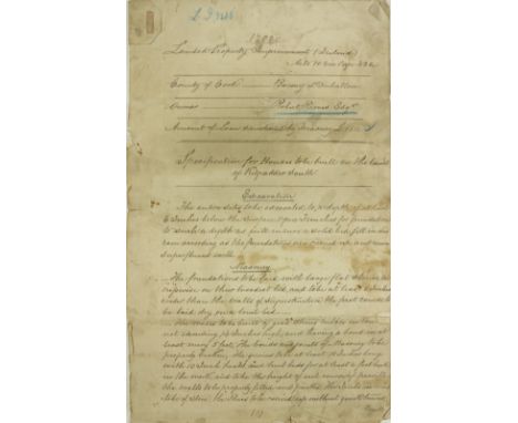 Specifications for Two Houses in Co. Cork, 1883A Manuscript containing specifications for two houses to be built on the lands