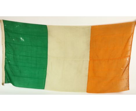 [1922 Free State] An Army Issue Irish Tri-Colour, large linen machine stitched in panels, approx. 89cms x 173cms (36" x 72") 