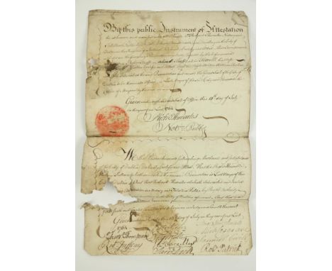 Irish Merchant in 18th Century Maryland, U.S.A. Co. Louth: [Edward Fottrill] An 18th Century Manuscript Legal Document relati