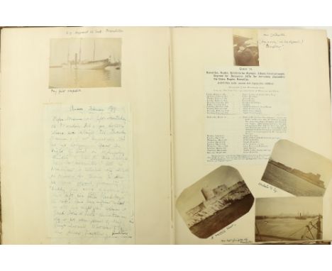 Scrapbook of a Mediterranean Cruise, 1899Scrapbook kept by Miss Ellen Perowne of a cruise on board the steam yacht Argonaut i