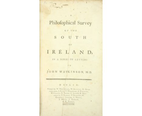 [Campbell] A Philosophical Survey of the South of Ireland, In a Series of Letters to John Watkinson, M.D. 8vo D. 1778. First 