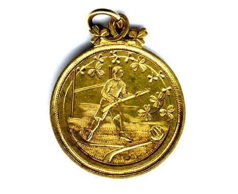 Bloody Sunday First Anniversary TournamentExcessively Rare Gold MedalG.A.A. Football: A magnificent and excessively rare 9ct 