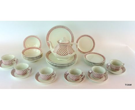 Dinner and tea service by Adams Victoria inc Teapot 