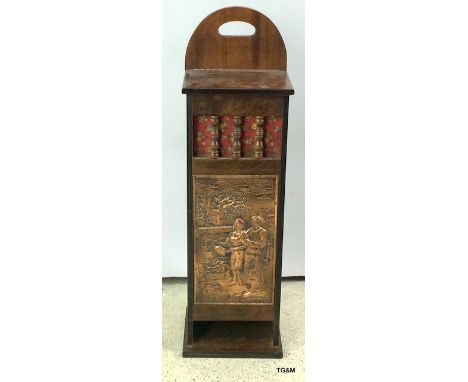 Copper inlaid Art Nouveau style hall stick/umbrella stand