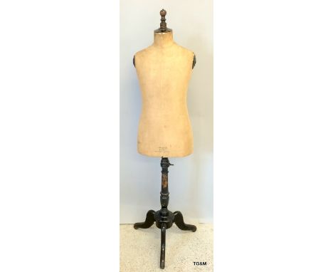 A French Stockman Child mannequin on a stand 130 x 30 x 20cm