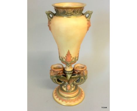 Royal Worcester flower vase shape 1705. 27cm tall
