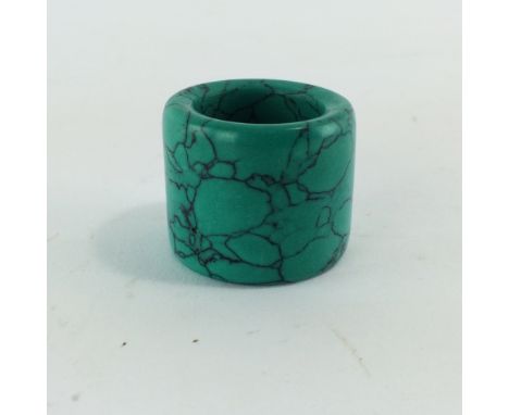 A Chinese Jade Bowmans ring
