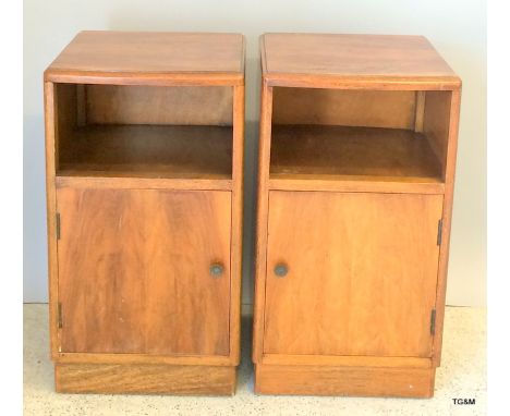 Pair of Retro bedside cupboards with under shelf 65 x 40 x 35cm