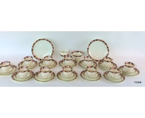 Heathcote bone china tea service for 12 place settings
