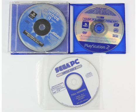 An assortment of 3 Promo Copy video game discs (PAL) across multiple platforms These are promotional discs that were released