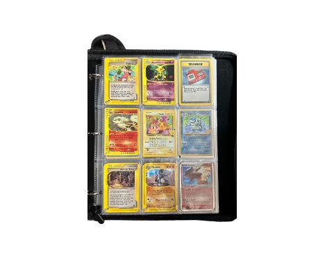 Folder Of Pokemon Cards Including Base Set Cards &amp; Skyridge. 233 cards in the folder. Including cards from multiple serie