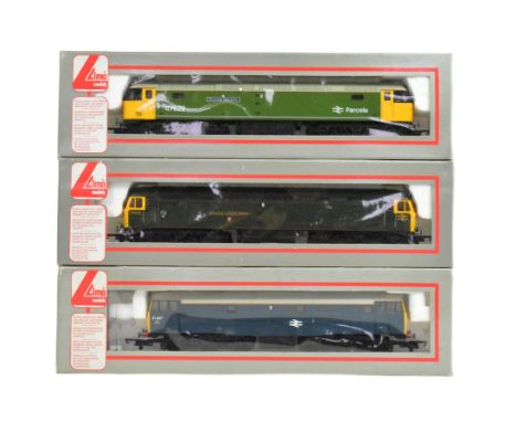 Model Railway - x3 vintage Lima OO gauge model railway trainset locomotive diesel engines, comprising of: No. 205040 Class 47