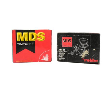 RC Models - x2 MDS (Russian) made RC Radio Control model plane engines comprising MDS 25 FS-Aero No. 7413 and MDS 38.&nbsp;