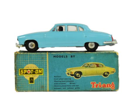 Diecast - an original vintage Triang Spot On diecast model No. 218 Jaguar MK 10 with driver figure, front turning wheels and 