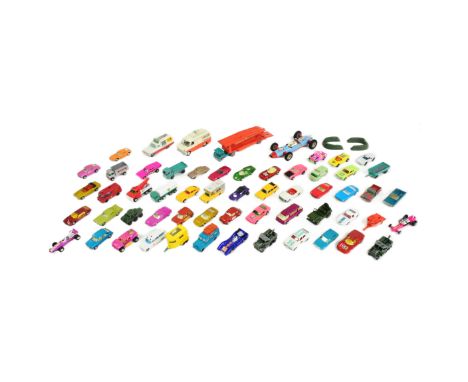 Diecast - a collection of vintage diecast model cars of various scales and makers. Largely Hot Wheels and Matchbox Lesney / S