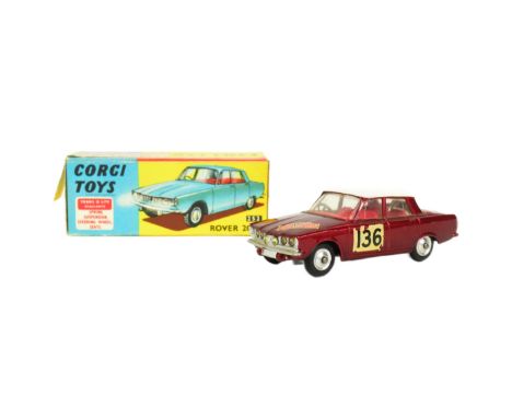 Diecast - an original vintage Corgi Toys diecast model No. 252 Special Release Rover 2000 Monte Carlo Winner in Class 6. Mode