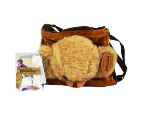 Teddy Bears - a Limited Edition Merrythought made Cheeky Bear handbag. Golden and brown mohair with a blonde Cheeky Bear face