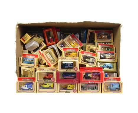 Diecast - a large collection of vintage Lledo Days Gone, Corgi and Dinky diecast model cars and other vehicles to include cla