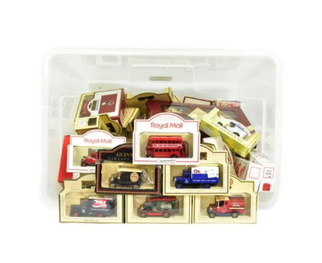 Diecast - a collection of x50 Lledo made boxed diecast model cars. Assorted vintage classic cars, haulage and public transpor