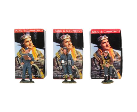 King & Country - x2 original King & Country 1/30 scale hand painted models comprising; RAF035 Typhoon Pilot, RAF005 Flight Li