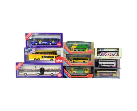 Diecast - a collection of assorted diecast model buses by makers Corgi, EFE Exclusive First Editions and Siku. Examples to in