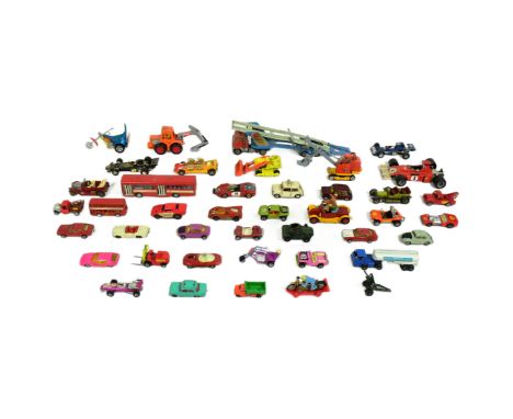 Diecast - a collection of of vintage diecast model cars and other vehicles to include Corgi Toys, Matchbox Super Kings and Su