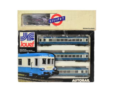 Model Railway - x2 HO / OO gauge model railway trainset locomotive engines comprising Jouef (France)&nbsp; Triple Autorail Bo