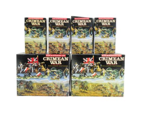 Model Soldiers - x4 boxed King &amp; Country Crimean War 1/30 scale hand painted metal soldier figurines comprising; Coldstre