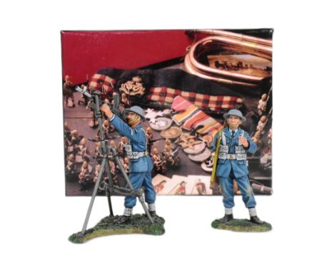 King &amp; Country - an original King &amp; Country 1/30 scale hand painted model set No. RAF065 Anti Aircraft Bren Gun Team.