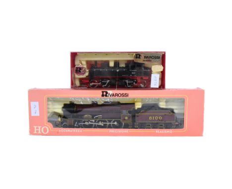 Model Railway - x2 Rivarossi HO / OO gauge model railway trainset locomotive engines comprising; 1348 Royal Scot Class 4-6-0 