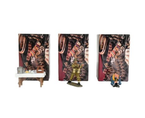 King & Country - x3 original King & Country 1/30 scale hand painted models comprising; RAF064 Tea & Sandwich Table, DD191 Ser