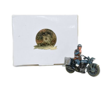 King & Country - an original King & Country 1/30 scale hand painted model No. RAF052 Royal Air Force Dispatch Rider. Highly d