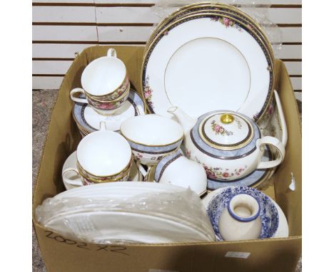 Royal Doulton 'Centennial Rose' tea service, an extensive Poole pottery tea and dinner service&nbsp;in oatmeal glaze and furt