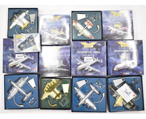 Six Aviation Archive 1:144 scale diecast model military aeroplanes together with a 'Little Friends' USAAF Fighter Escort set,