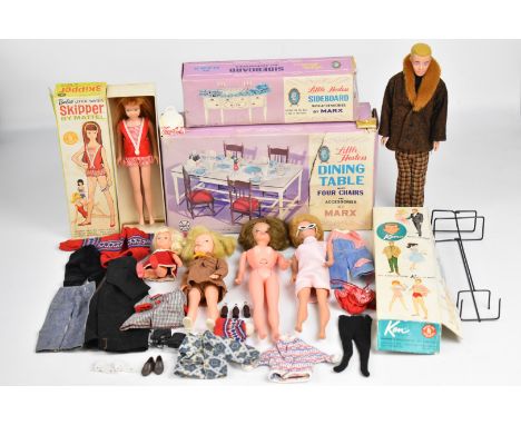 A collection of vintage Barbie and similar fashion dolls to include Midge, Skipper, Patch and Ken, together with a range of c
