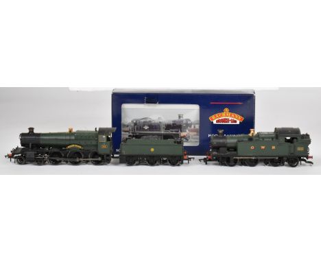 Two Bachmann 00 gauge GWR model railway locomotives comprising 56XX tank and Dunley Manor, the tank in original box