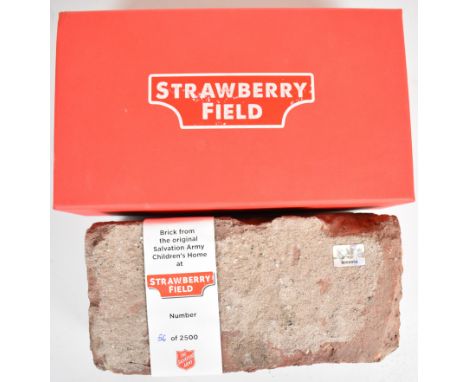 The Beatles interest limited edition brick from the original Salvation Army children's home at Strawberry Field, numbered 56 