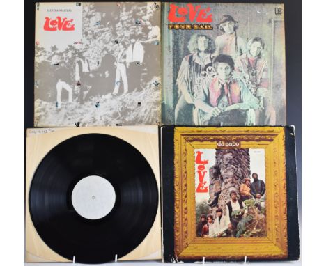 Love -&nbsp; 4 albums comprising Da Capo (EKL4005), Forever Changes (EKL4013) white label with faint arrow print, Four Sail (