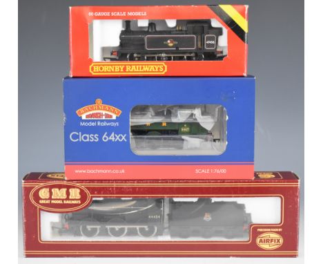 Three 00 gauge model railway engines comprising Hornby BR Jinty Loco, GMR BR Fowler and Bachmann Class 64xx Pannier Tank GWR 
