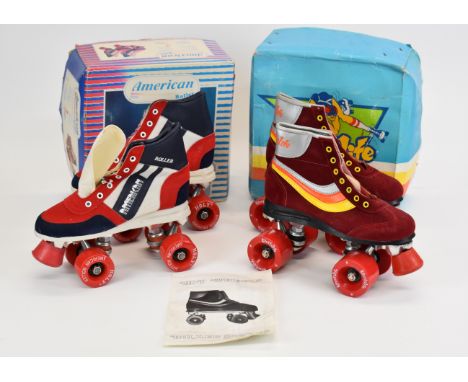 Two pairs of Holy American Roller roller skates, in original boxes