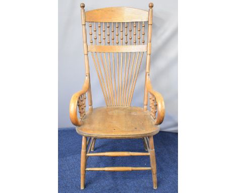 American bobbin turned armchair with bentwood arms