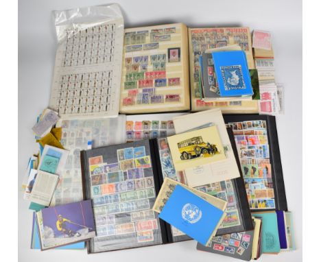 GB Commonwealth and world stamp collection including Middle East, Sweden (booklets, postcards), Egypt, Bahamas, India include
