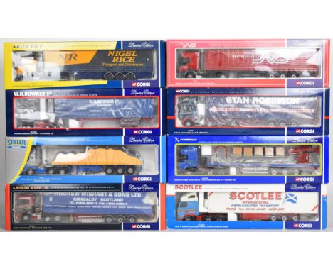 Eight Corgi Limited Edition Collectibles 1:50 scale diecast model haulage vehicles to include Renault Curtainside - Norbert D