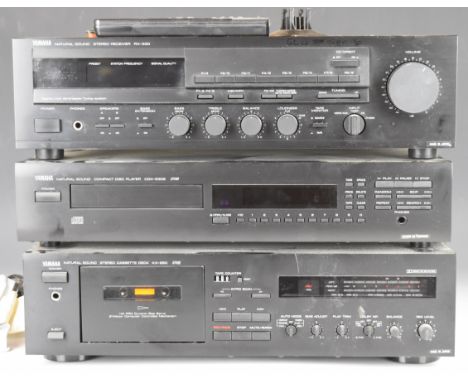 Yamaha Hi-Fi separates comprising CDX-530E CD player, KX-250 cassette deck and RX-330 stereo receiver