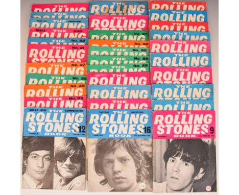 The Rolling Stones Book Monthly, issues 1-27 but missing issue 16, with some duplicates